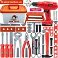 thumbnail image 1 of Trousse d'Outils de Jeu d'Imitation pour Enfants avec Perceuse Électrique et Scie - Ensemble de Réparation de 42 Pcs dans Étui de Rangement pour 4 à 6 Ans / Jouet Éducatif pour Renforcer les Habiletés Cognitives, la Coordination Oeil-Main et l'Apprentissage Interactif /, 1 of 6