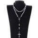thumbnail image 2 of Collar 8 mm con colgante de cruz Blanco negro Hugo Collar pendiente, 2 of 9