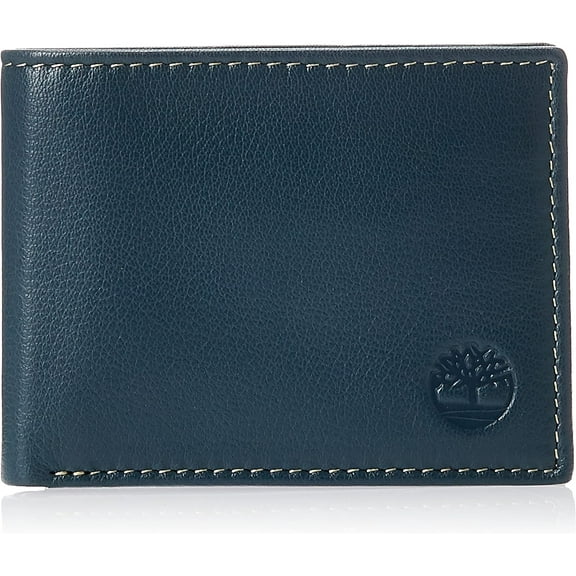 Timberland Mens Blix Slimfold Leather Billfold Wallet Navy