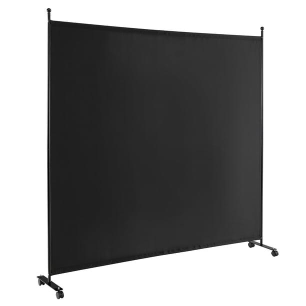 Costway Separador de Ambientes de Panel Único de 184 cm, Pantalla de Privacidad Ancha con Ruedas Bloqueables, Portátil, Protección de Privacidad Independiente para Sala de Estar, Dormitorio, Oficina