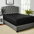 thumbnail image 2 of Mainstays Easy Care 300 Thread Count Solid Rich-Black CVC Cotton Blend Fitted Sheet, Queen (Adult), 2 of 5