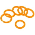 thumbnail image 1 of Unique Bargains 0.8' OD 0.6' ID Loose Leaf Rings Binder Ring Plastic for Book DIY Scrapbook Notebook, Orange 50 Pack, 1 of 5