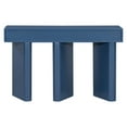thumbnail image 6 of U_Style 47.6" Modern Painted Entryway Table with 2 Curved Drawers,Space-Saving Hallway Table with Geometric Legs,Contemporary Narrow Sofa Table for Living Room,Bedroom,Small Apartments, Foyer(Black), 6 of 15
