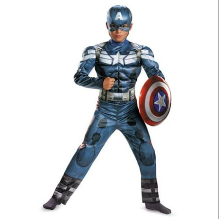 Childs Boys Marvel Captain America 2 The Winter Soldier Classic Muscle Costume