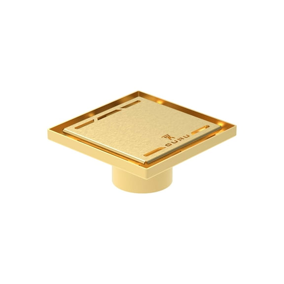 Evolux 4-1/2" Square Lisa Gold Drain Grate