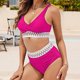 thumbnail image 5 of Traje de Baño de Bikini de Mujer Cuerpo Dividido Cintura Alta Abdominal Que Cubre Traje de Baño Ajustado, Ropa de Playa Sexy de Poliéster para la Piscina, el Mar Y el Verano, 5 of 9