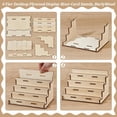 thumbnail image 4 of Exhibidor portátil de madera de 4 niveles para tarjetas de felicitación navideñas, organizador de pegatinas, tarjetas de visita, postales y tarjetas de felicitación., 4 of 5