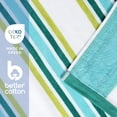 thumbnail image 4 of Better Homes & Gardens Oversized Cotton Blend Cabana Beach Towel, 72" x 38", Green, 4 of 7