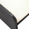 thumbnail image 4 of vidaXL 2 Piece Garden Lounge Set with Cushions Poly Rattan Black, 4 of 5