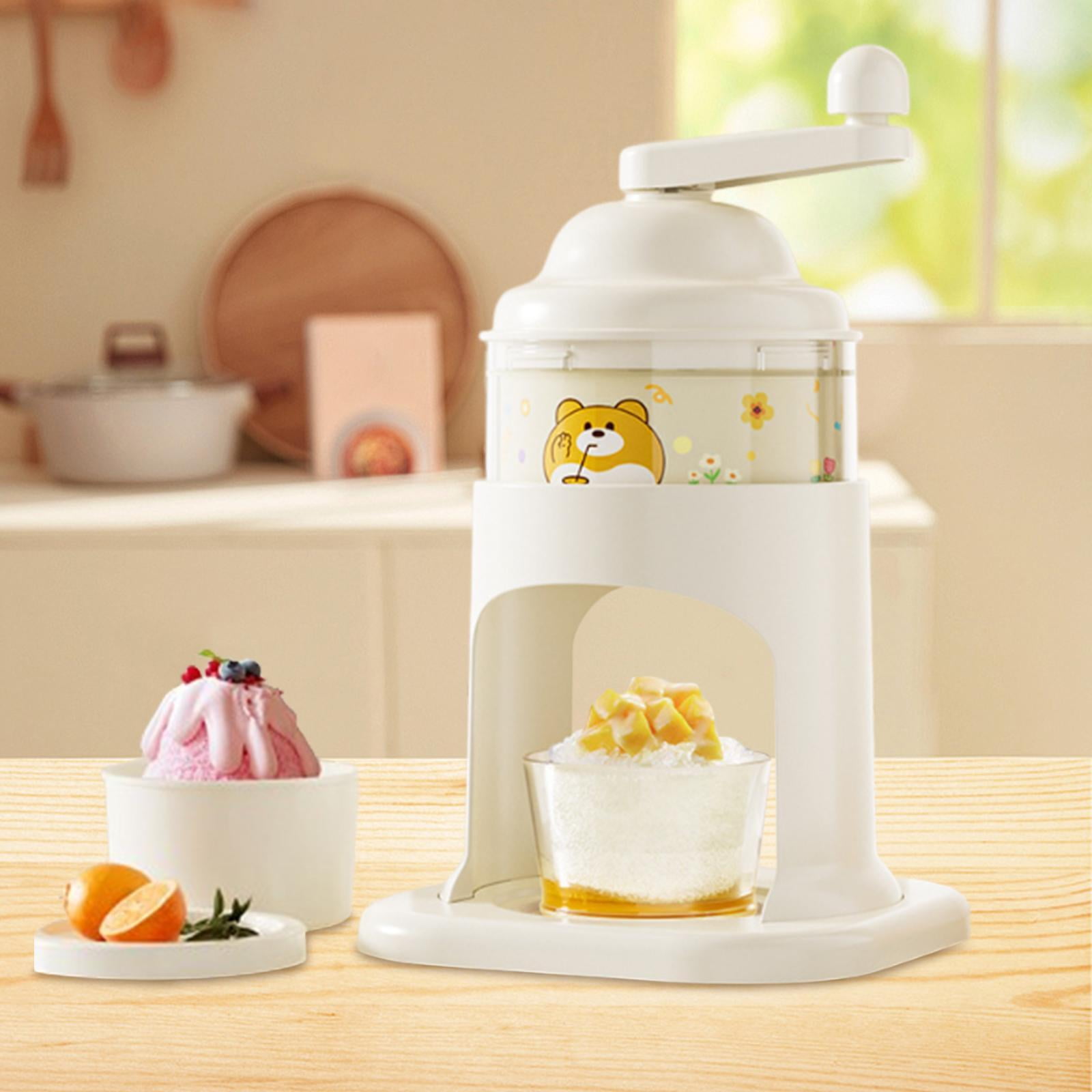 FashionCha Manual Rotary Ice Crusher Hand Shaved Ice Machine Easy to Clean Portable DIY Fun