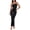 Black, variant on Women Summer Strapless Maxi Dress Bodycon Floral Long Wedding Guest Dress Formal Tube Mesh Cocktail Dresses