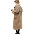 thumbnail image 5 of RQYYD Women's Winter Single Breasted Long Wool Coat Lapel Collar Casual Wool Blend Trench Coat Jacket, 5 of 7