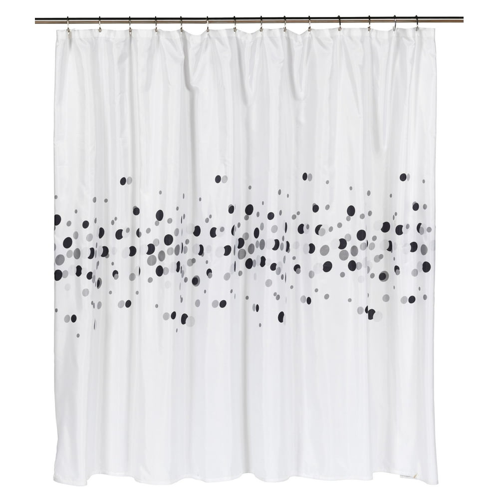 Live Life Extra Wide Water Repellant Fabric Shower Curtain Liner(108" x