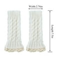 thumbnail image 7 of AWZXDE Knitted Mittens Lace Casual Fingerless Half Gloves for Women - Stylish and Versatile Knit Solid Gloves White,A, 7 of 7
