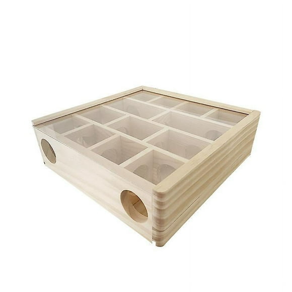 Lishi Wooden Hamster Maze - Multi-chamber House for Small Pets