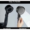 thumbnail image 4 of Water Saving Shower Head, 5 Modes Economical Shower Head, 1.5m Shower Head Hose With Water Stop Trim, High Pressure Shower Head (black), 4 of 4