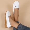 thumbnail image 3 of Mocassins à Enfiler pour Femmes à Talon Compensé Bas avec Fleurs, Chaussures de Marche Confortables en Cuir Souple, Chaussures de Plage, de Robe et de Travail, 3 of 7