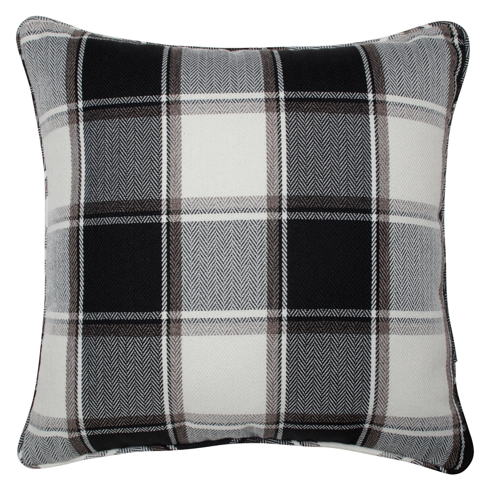 Pillow Perfect Herringbone Plaid Decorative Throw Pillow