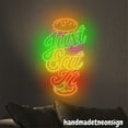 thumbnail image 2 of Handmadetneonsign Just Eat It Burger Neon Sign, Burger Led Sign, Hamburger Neon Light, Burger Led Light 66213, 2 of 5