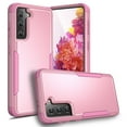thumbnail image 1 of ULAK Samsung Galaxy S21 Case, 3 in 1 Sturdy Protective Hybrid Shock Absorbent Anti-Scratch Phone Case for S21 5G,  Pink, 1 of 9
