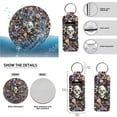 thumbnail image 5 of Jeiento Skeleton Automobile Interior Sets Car Seat Cover Protector Floor Mats Auto Steering Wheel Cover Seat Belt Pads Armrest Cushion Coasters Flowers Key Chain Chapstick Holder 17pcs Car Accessory, 5 of 7