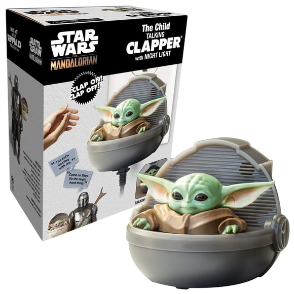 Lámpara nocturna Clapper Star Wars Mandalorian para niños parlantes, 120 V