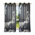 thumbnail image 6 of Yayeee Window Curtains Set of 2 for Living Room Light Filtering 63"x42", Sitting on The Moon, 6 of 7