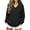 Black, variant on Womens V Neck Sweatshirts Raglan Long Sleeve Ribbed Cuff Loose Casual Pullover Tops
