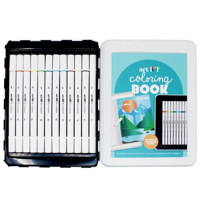 Dual-Tip Marker Art Set with Reusable Tin and Activity Book photo 4