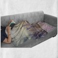 thumbnail image 6 of Modern Soft Flannel Fleece Throw Blanket, New York City Usa Landscape from Roof Apartment Balcony Photograph Image, Cozy Plush for Indoor and Outdoor Use, 60" x 80", Grey White and Pink, by Ambesonne, 6 of 6