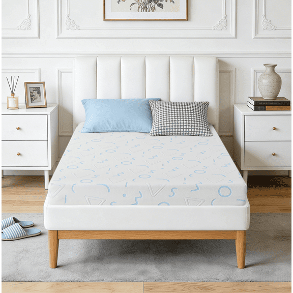 GJQ 5" Gel Memory Foam Mattress for Cool Night & Pressure Relief, Medium Plush Feel, Twin,Adult