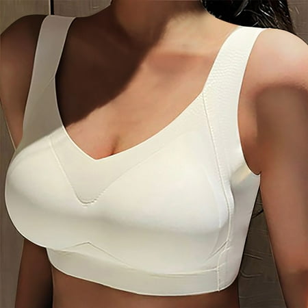 Get Yours Now: Clearance Bras for Women  Sujetadores En Liquidación para Mujer  Women s Breathable Top Support Plus Size Integrated Gathering Seamless Back Sports Style Bra