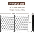 thumbnail image 4 of Folding Security Gate, 85"H x 150"W Steel Accordion Door with Casters, Expandable Portable Fence for Backyard, Garage & Garden, 4 of 7