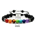 thumbnail image 3 of Lava Stone Bracelet, Unisex Style Adjustable Size Bright Colors Beaded Bracelet  for Men, 3 of 7