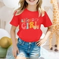thumbnail image 2 of Ketyyh-chn99 Short Sleeved Shirts for Girls Children's T Shirt Half Sleeve Round Neck Cartoon Short Sleeved T Shirt Size for 3-4 Years,Red, 2 of 4