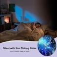 thumbnail image 4 of 12 Inch Silent Blue Wall Clocks Battery Operated for Bedroom Blue Glass Wall Clock for Living Room Kitchen Decor, 4 of 14