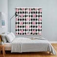 thumbnail image 3 of Valentine's Day Kitchen Curtains Window Panels, Pink Bows Shining Stars Farmhouse Plaid Insulated Window Treatment Curtain, Grommet Curtains for Bedroom/Living Room/Bathroom, 2 Piece 42"Wx63"L, 3 of 8