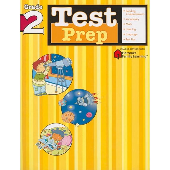 Pre-Owned Test Prep: Grade 2 (Flash Kids Harcourt Family Learning) (Paperback) 1411403983 9781411403987