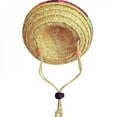 thumbnail image 4 of EIMELI -Pet Straw Hat Dogs Adjustable Sun Hat Mini Straw Sombrero Hats Mexican Hats, 4 of 6
