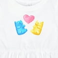 thumbnail image 4 of Inktastic Cute Gummy Bears and Heart Girls Baby Dress, 4 of 5
