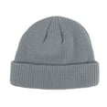thumbnail image 3 of TOPTIE Winter Cuffed Fisherman Beanie Knit Hats Unisex, Warm & Soft Toboggan Cap-White, 3 of 8