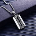 thumbnail image 3 of Punk Razor Blade Pendants Necklaces 14K Yellow Gold Chain Barber Shop Necklace for Men Jewelry, 3 of 8