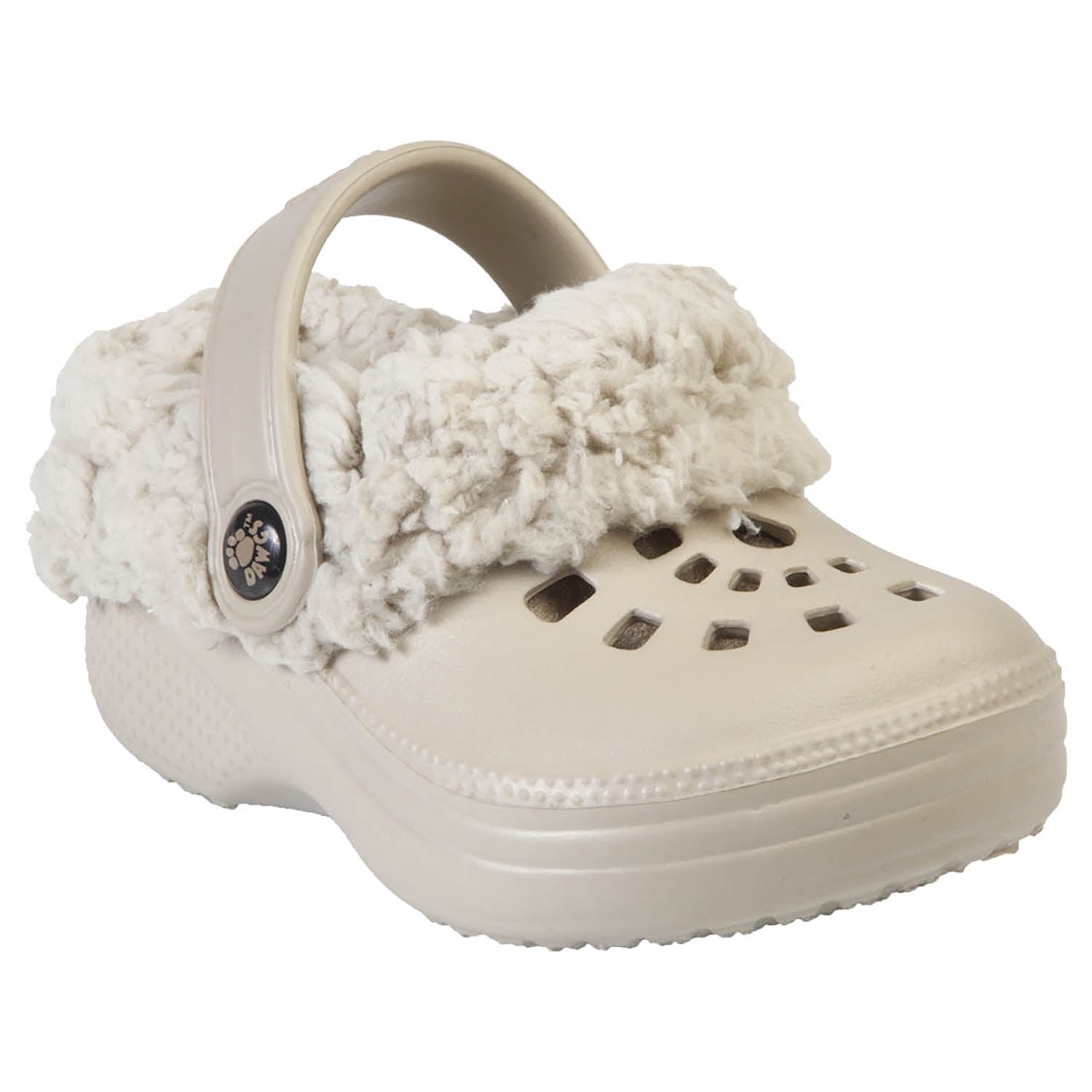Kid's FleeceDawgs Sabots Beige avec Beige 2-3
