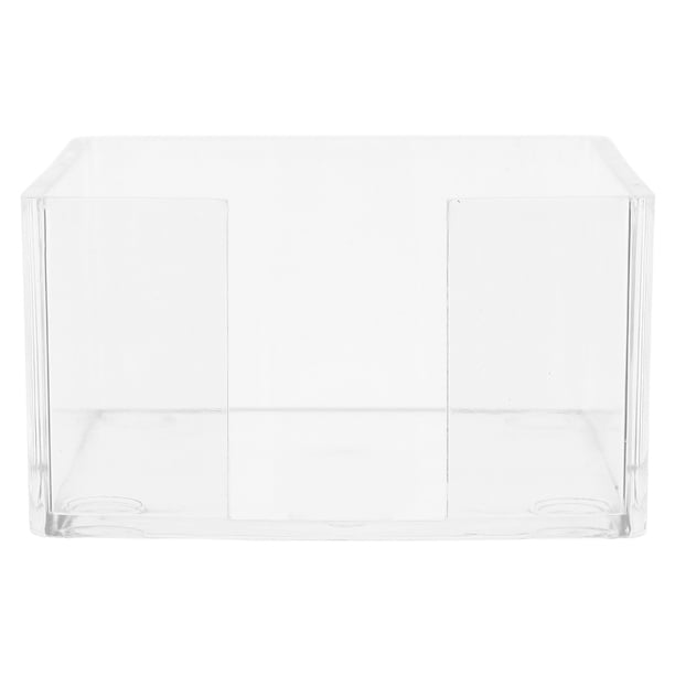 Portanotas adhesivas de acrílico transparente, dispensador de notas adhesivas de acrílico para dormitorio y organizador de escritorio de oficina.