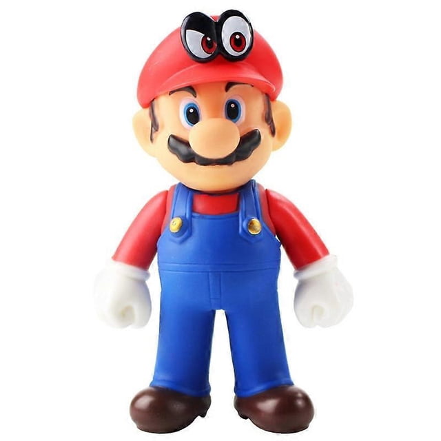 Super Mario Luigi Peach Bowser Yoshi Wario Actionfigur Anime modell Leksaker Tecknad docka Födelseda
