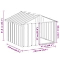 thumbnail image 3 of vidaXL Dog House Anthracite 116.5x103x81.5 cm Galvanised Steel, 3 of 6