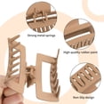 thumbnail image 5 of Genwiss 4 Inch Hair Clips, 6 Pcs Claw Clips for Thick Hair, Large Rectangular Nonslip Hair Accessories, 5 of 8