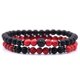 thumbnail image 1 of Minnieouse 2 uds amantes encantadora 6mm circonitas fiesta de ocio * pulseras parejas joyería ocasiones cuenta energía Yoga circón Ropa, zapatos y accesorios Miscelánea Pino rojo pino rojo, 1 of 6