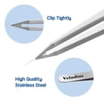 thumbnail image 3 of Pinza de punta Velodios de acero inoxidable para vello facial, 3 of 7