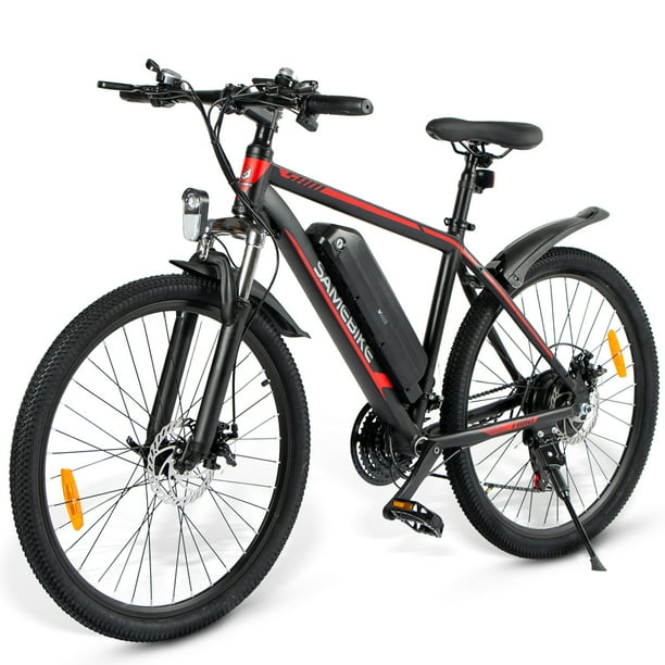 SAMEBIKE SY26 Velo de Montagne Electrique 26 Pouces pour Adultes Batterie Amovible 36V 10Ah 350W Puissant Moteur jusqu a 25km H Velos Electriques Ebike Shimano 7 Vitesses et Freins a Double Disque